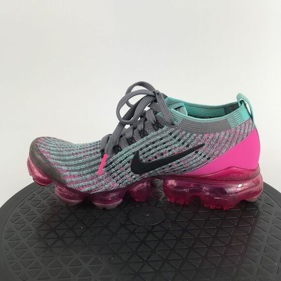 Nike Air VaporMax Flyknit 3 Gray/Pink Running Shoes CI7577-001 Women’s Size 6.5 - Picture 9 of 12
